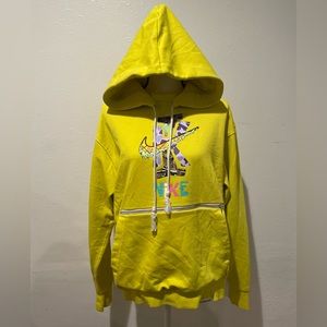 NIKE Kyrie Irving Zip Front Pocket Dri Fit Pullover Hoodie Yellow M